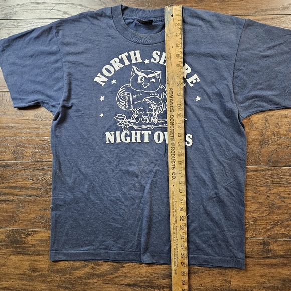 Vtg 80s/90s Screen Stars "North Shore Night Owls" Owl Tee L - Picture 6 of 7